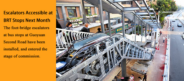 Escalators Accessible at BRT Stops Next Month